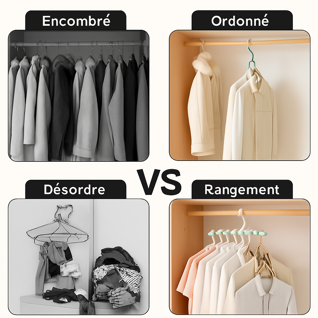 Cintres Intelligents +80% d’Espace | HangMax™