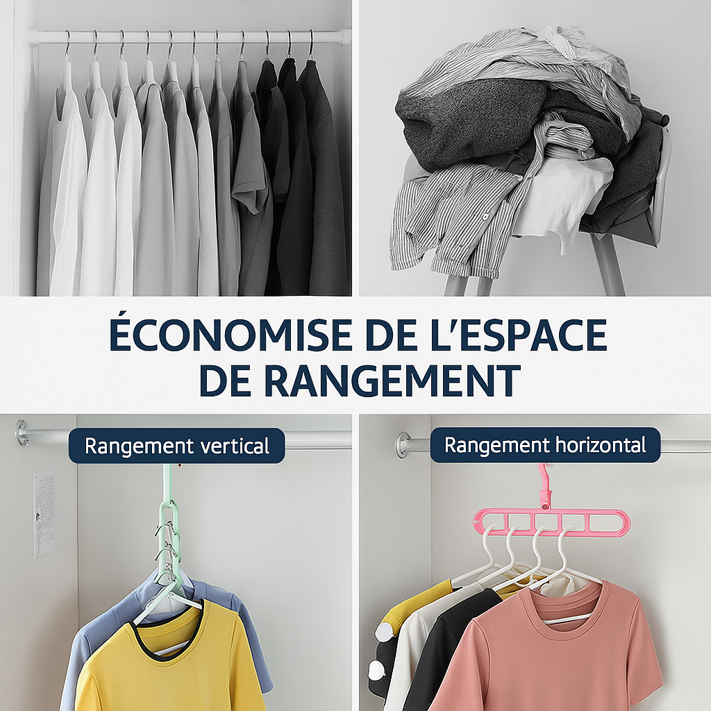 Cintres Intelligents +80% d’Espace | HangMax™