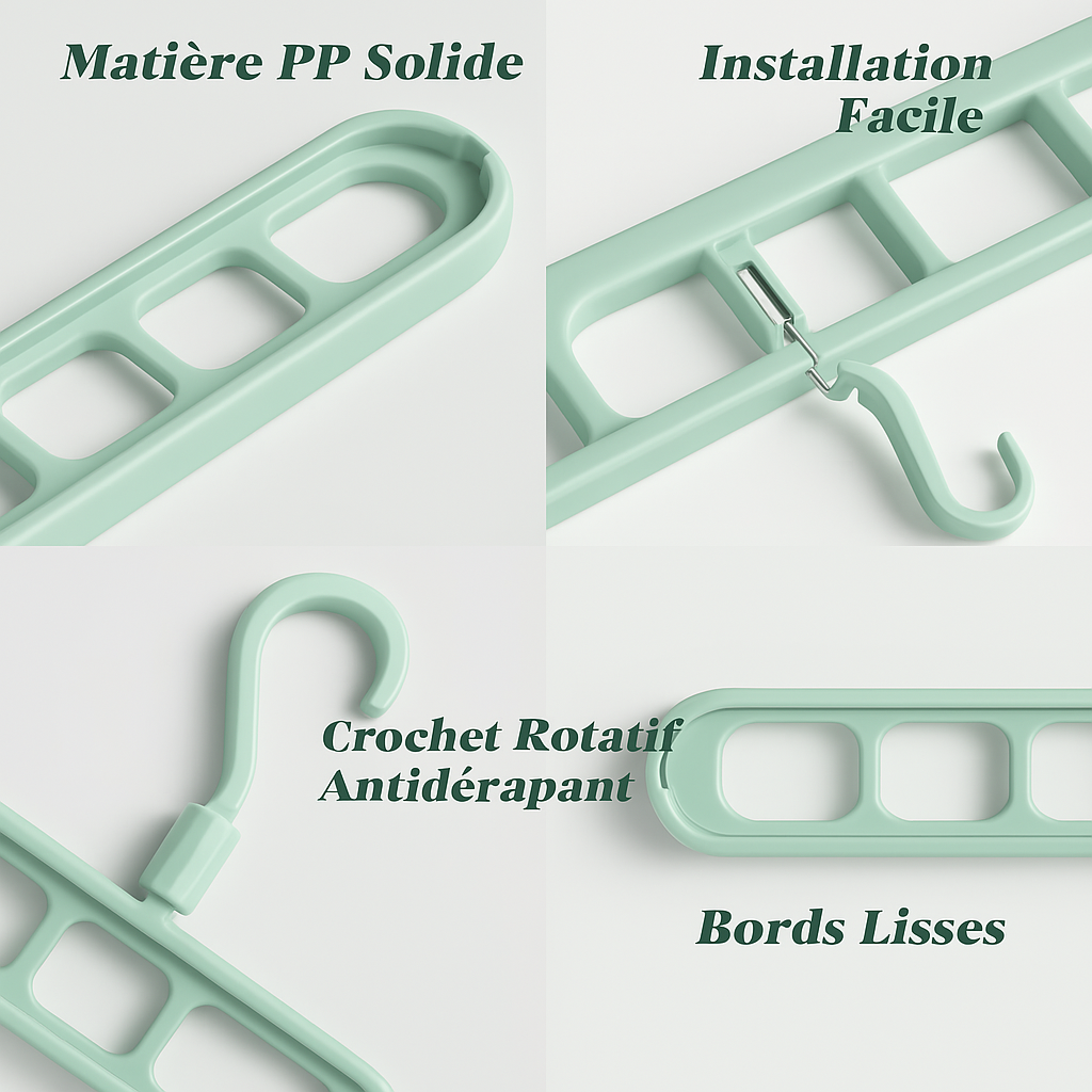 Cintres Intelligents +80% d’Espace | HangMax™